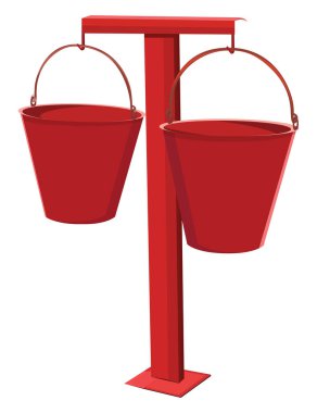 Ateş standı, illüstrasyon, beyaz arkaplandaki vektör.