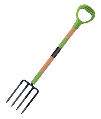 Beyaz arkaplan üzerinde çatal bahçe aracı, illüstrasyon, vektör.