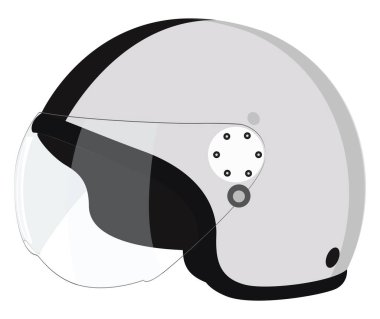 Bisiklet kaskı, illüstrasyon, beyaz arka planda vektör.