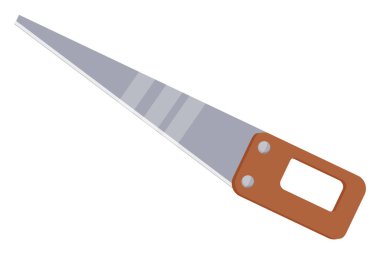 Tek el testeresi, illüstrasyon, beyaz arka planda vektör..