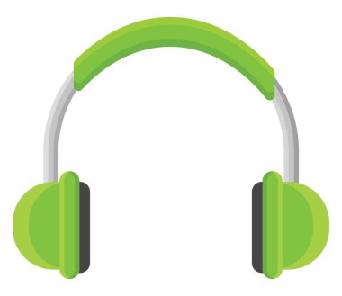 Oyun kulaklığı, illüstrasyon, beyaz arkaplan üzerindeki vektör.