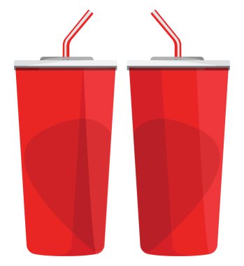 Meyve suyu bardakları, illüstrasyon, beyaz arkaplan üzerindeki vektör.