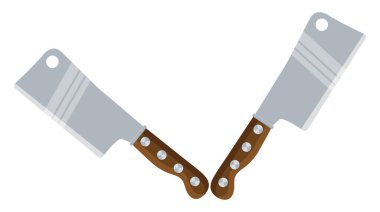 Mutfak bıçağı, illüstrasyon, beyaz arka planda vektör..