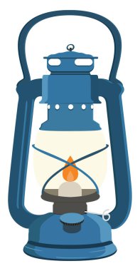 Yağ lambası, illüstrasyon, beyaz arkaplandaki vektör.