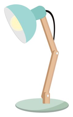 Masa lambası, illüstrasyon, beyaz arkaplan üzerindeki vektör.