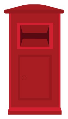 Kırmızı posta kutusu, illüstrasyon, beyaz arkaplan üzerindeki vektör.