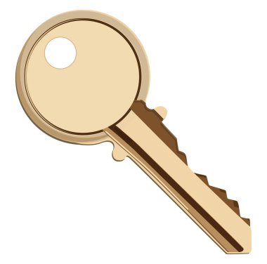 Kilit anahtarı, illüstrasyon, beyaz arkaplan üzerindeki vektör.