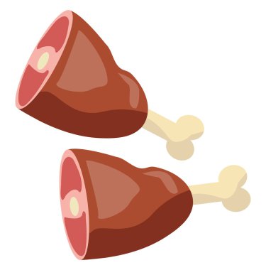 Kemikli et, illüstrasyon, beyaz arkaplanda vektör.