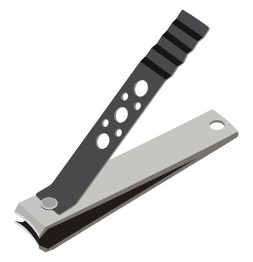 Tırnak kesicisi, illüstrasyon, beyaz arkaplan üzerindeki vektör.