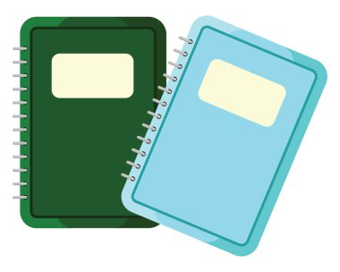 Not defterleri, illüstrasyon, beyaz arkaplan üzerindeki vektör.