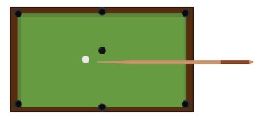 Bilardo masası, illüstrasyon, beyaz arkaplan üzerindeki vektör.