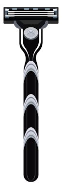 Tıraş bıçağı, illüstrasyon, beyaz arka planda vektör.