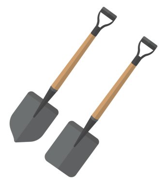 Kürek aracı, illüstrasyon, beyaz arkaplan üzerindeki vektör.