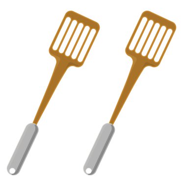 Mutfak spatulası, illüstrasyon, beyaz arkaplandaki vektör.