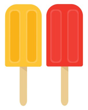 Dondurma çubukta, illüstrasyon, beyaz arka planda vektör..