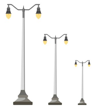 Işık direği, illüstrasyon, beyaz arkaplan üzerindeki vektör.