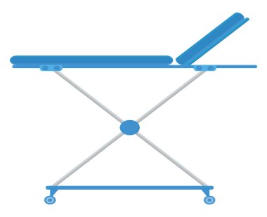 Tıbbi sedye, illüstrasyon, beyaz arka planda vektör..