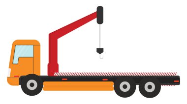 Çekici, illüstrasyon, beyaz arkaplan üzerinde vektör.