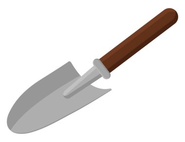 Bahçe malası, illüstrasyon, beyaz arkaplan üzerindeki vektör.