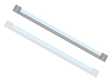 Neon tüp ışığı, illüstrasyon, beyaz arkaplan üzerindeki vektör.