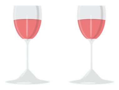 Şarap kadehi, illüstrasyon, beyaz arkaplanda vektör..