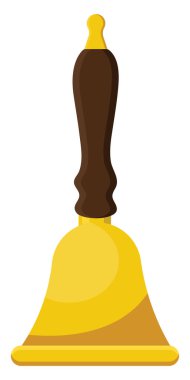 Altın çan, illüstrasyon, beyaz arkaplandaki vektör.