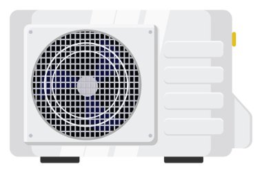 Ac dış birim, illüstrasyon, beyaz arkaplan üzerindeki vektör.