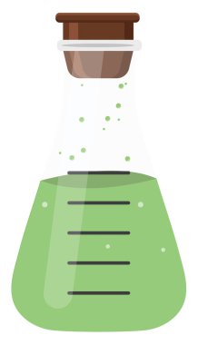 Konik şişe, illüstrasyon, beyaz arka planda vektör..