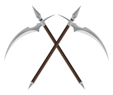 Eski ölüm silahları, illüstrasyon, beyaz arka plandaki vektör..