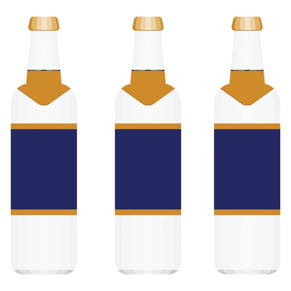 Alkoholflasche Illustration Vektor Auf Weißem Hintergrund — Stockvektor