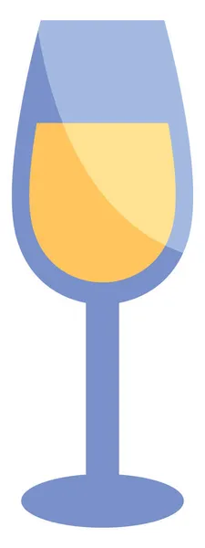 Ποτήρι Λευκού Κρασιού Εικονογράφηση Διάνυσμα Λευκό Φόντο — Διανυσματικό Αρχείο