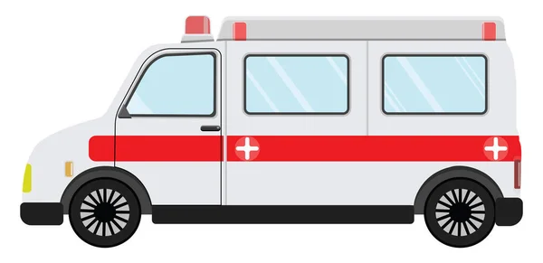 Auto Urgente Ambulanza Illustrazione Vettore Sfondo Bianco — Vettoriale Stock