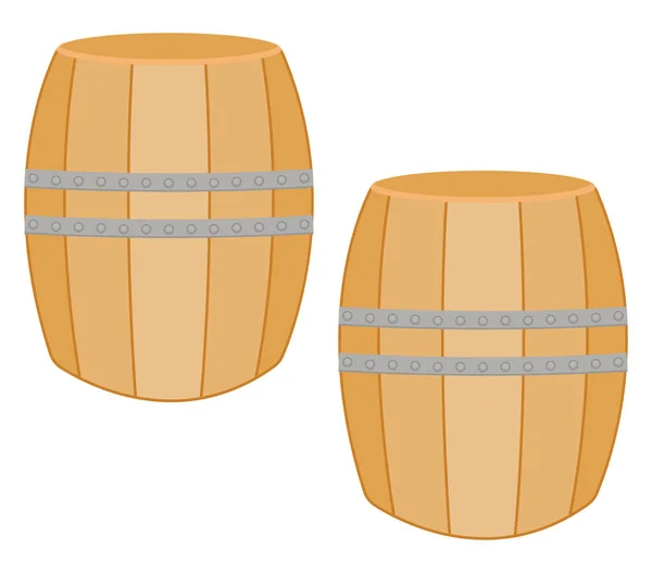 Barrels Illustration Vector White Background — Stock Vector