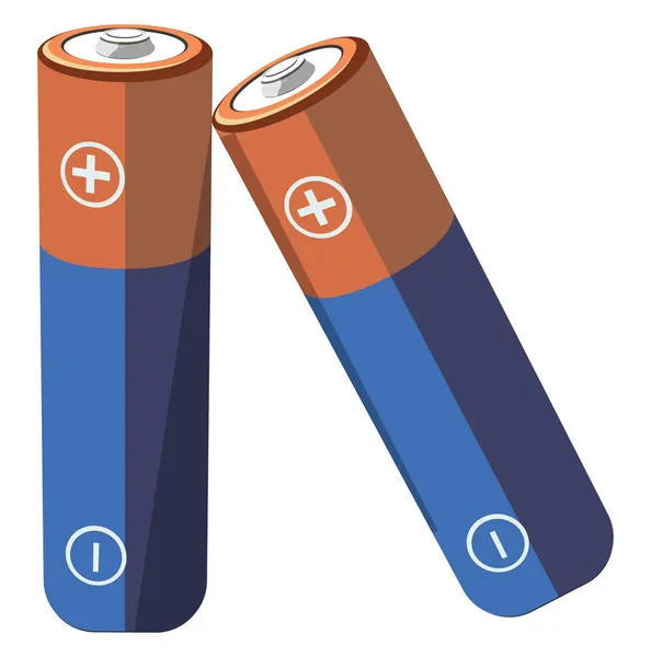 Kleine Batterien Illustration Vektor Auf Weißem Hintergrund — Stockvektor