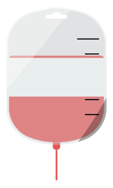 Blood Bag Illustration Vector White Background — Stock Vector