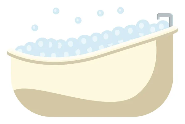 Badewanne Illustration Vektor Auf Weißem Hintergrund — Stockvektor