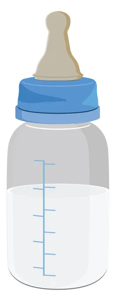 Baby Flaska Illustration Vektor Vit Bakgrund — Stock vektor