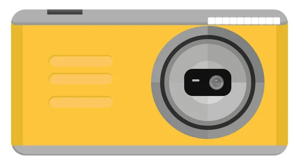 Gelbe Kamera Illustration Vektor Auf Weißem Hintergrund — Stockvektor