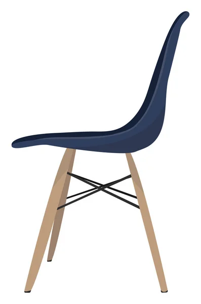 Chaise Bleue Illustration Vecteur Sur Fond Blanc — Image vectorielle