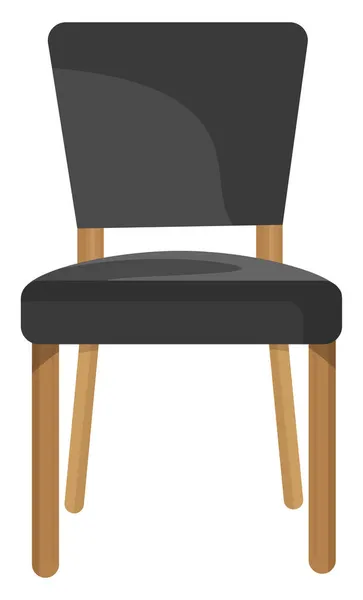 Siyah Sandalye Illüstrasyon Beyaz Arkaplanda Vektör — Stok Vektör