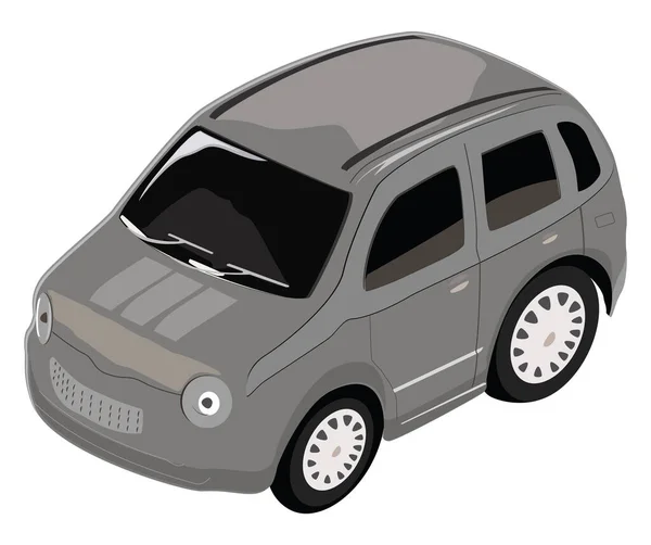 Small Car Illustration Vector White Background — Stock Vector