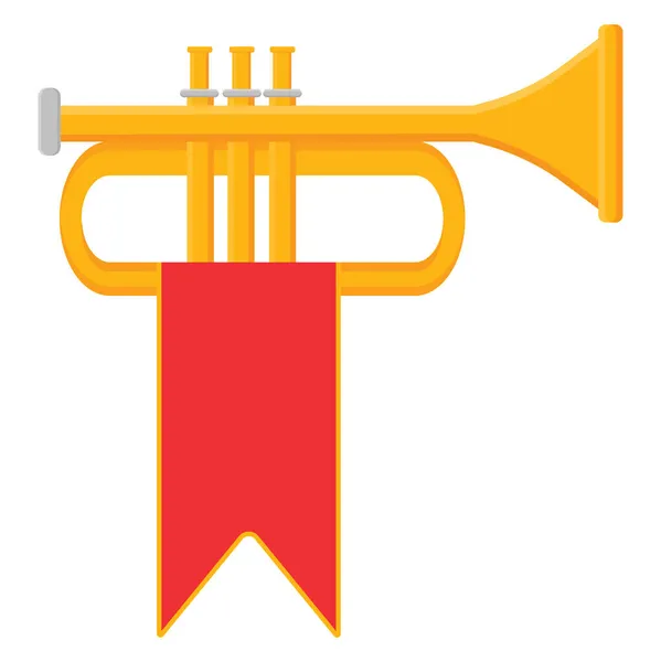 Bugle Instrument Illustration Vektor Auf Weißem Hintergrund — Stockvektor