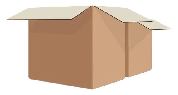 Offene Box Illustration Vektor Auf Weißem Hintergrund — Stockvektor