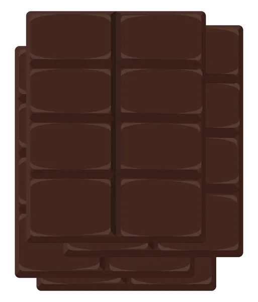 Dark Chocolate Illustration Vector White Background — Stock Vector