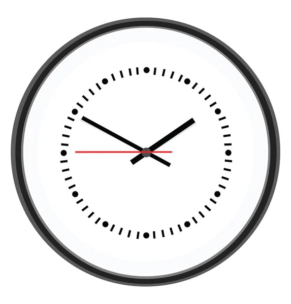 Reloj Negro Ilustración Vector Sobre Fondo Blanco — Vector de stock