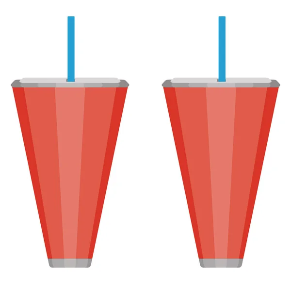 Drinken Kopjes Illustratie Vector Een Witte Achtergrond — Stockvector