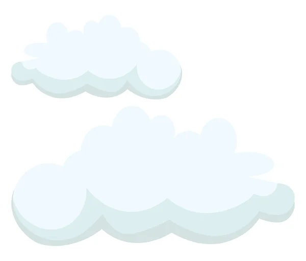 Блакитні Хмари Ілюстрація Вектор Білому Тлі — стоковий вектор