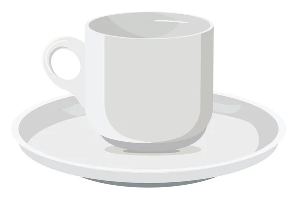 White Mug Illustration Vector White Background — Stock Vector