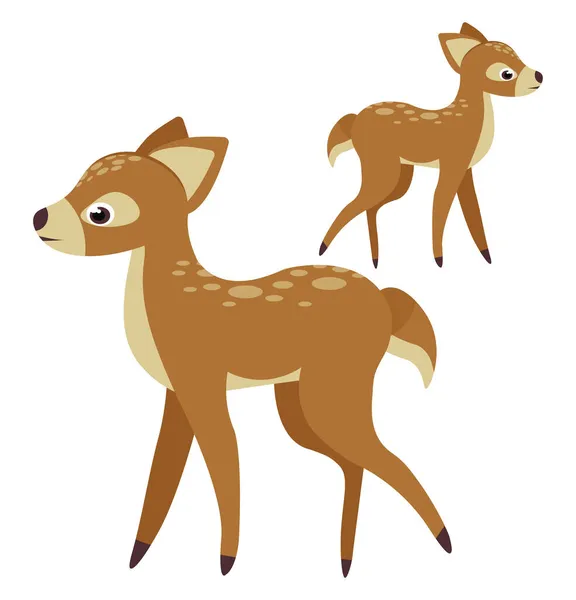 Baby Deer Illustration Vector White Background — Stock Vector