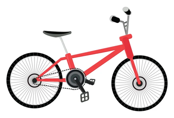 Bicicleta Infantil Ilustración Vector Sobre Fondo Blanco — Vector de stock